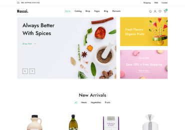 Shopmax Home v18 – Food Store e-ticaret sitesi demosu