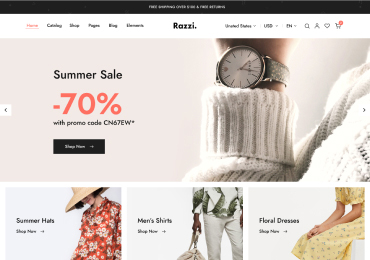 Shopmax Home v2 – Classic e-ticaret sitesi demosu