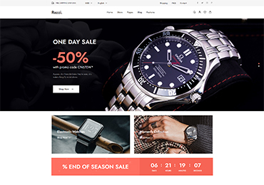 Shopmax Home v33 – Watches e-ticaret sitesi demosu